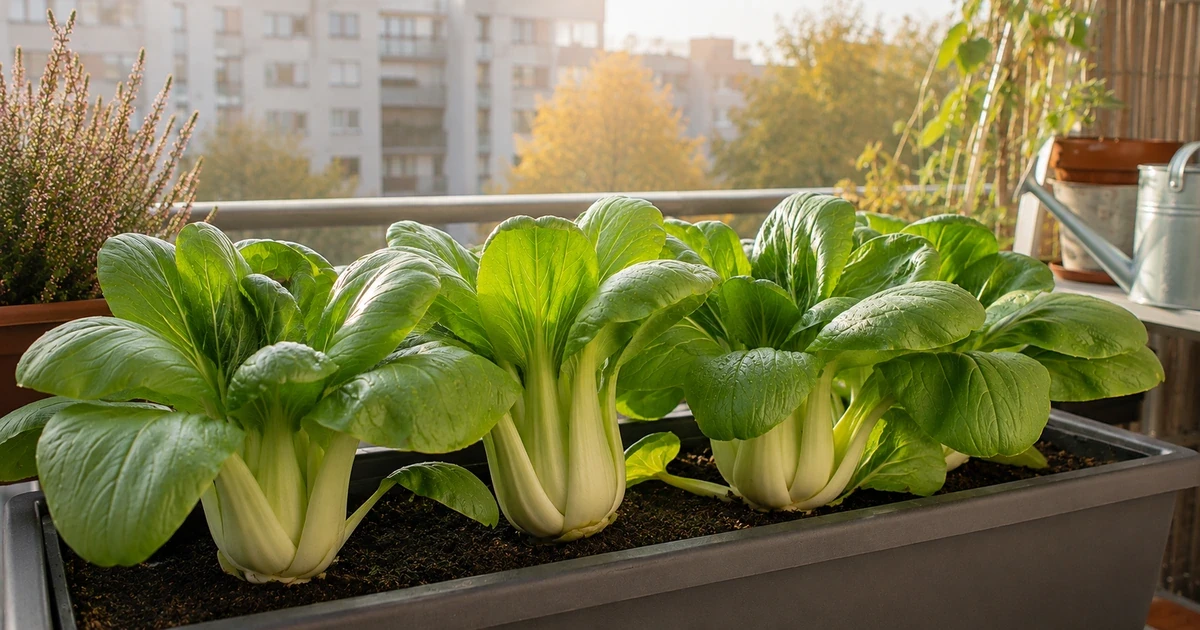 Pak choi termesztése cserépben az erkélyen – gyors őszi levélzöldség balkonládába