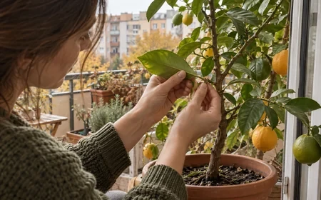 Cserepes citrus szárának és levélnyelének alapos vizsgálata